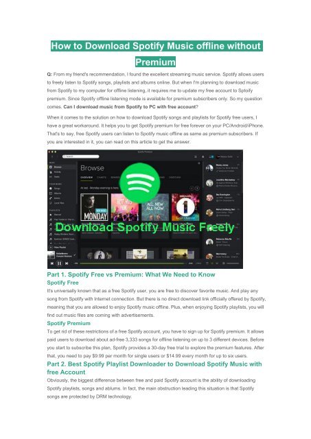 Can You Download Spotify Music To Your Phone